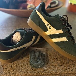 Gola Men's Dark Green Sneakers with White Accents